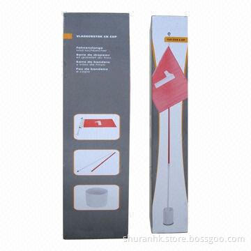 Golf Flag Stick and Cup, Made of PP Material with Red Color